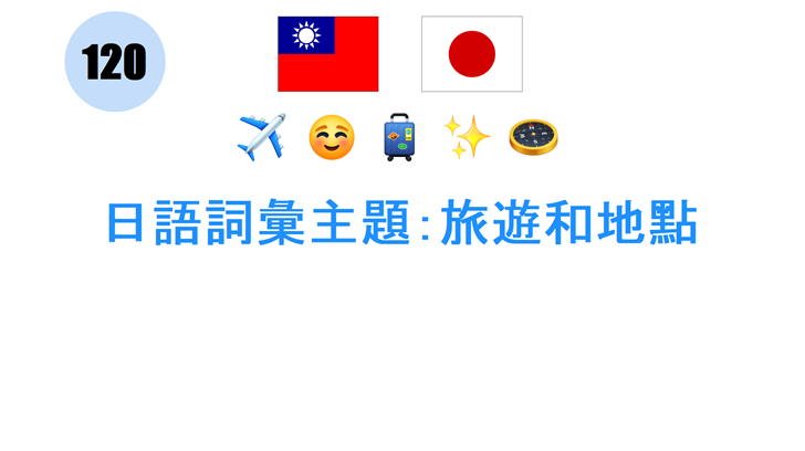 日語詞彙主題：旅遊和地點
